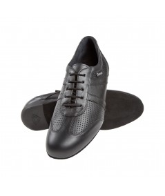 Mod. 133 Herren Ballroom Sneaker Tanzschuhe Weite H bequem Keil-Absatz 2,5 cm schwarz Nappaleder / schwarz Leder perforiert